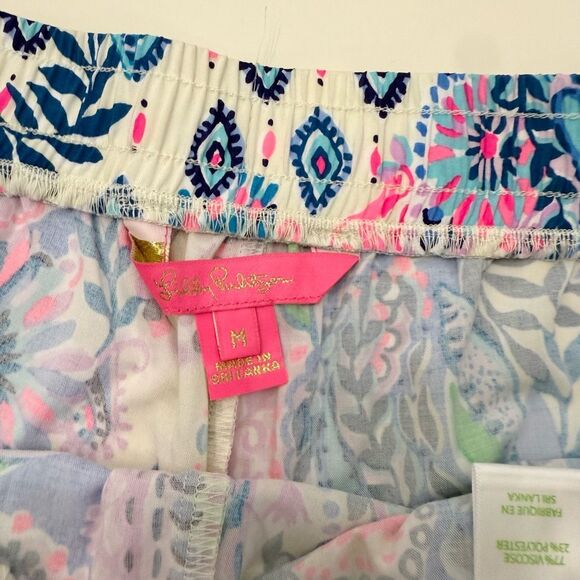 Lilly Pulitzer Womens Blue Macadamia Haute Cature Engineered Katia Short Medium - Picture 3 of 6